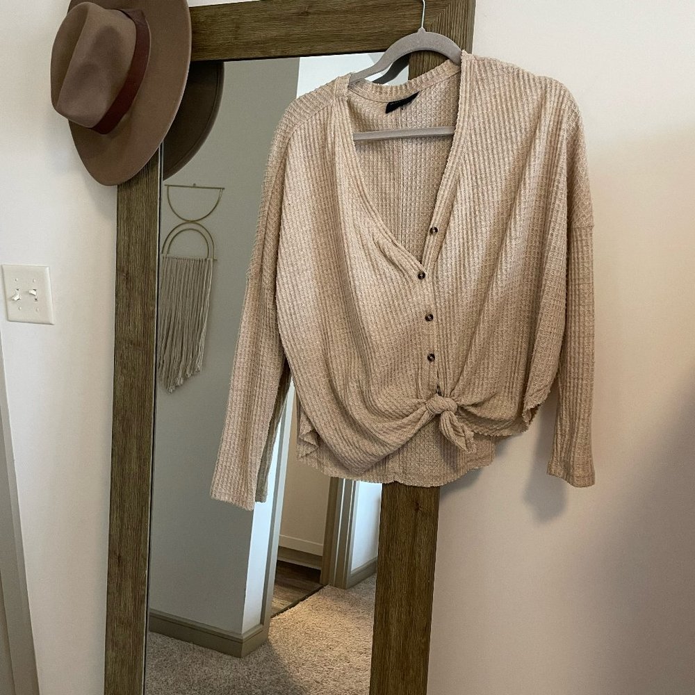 Urban Outfitters Waffle Blouse